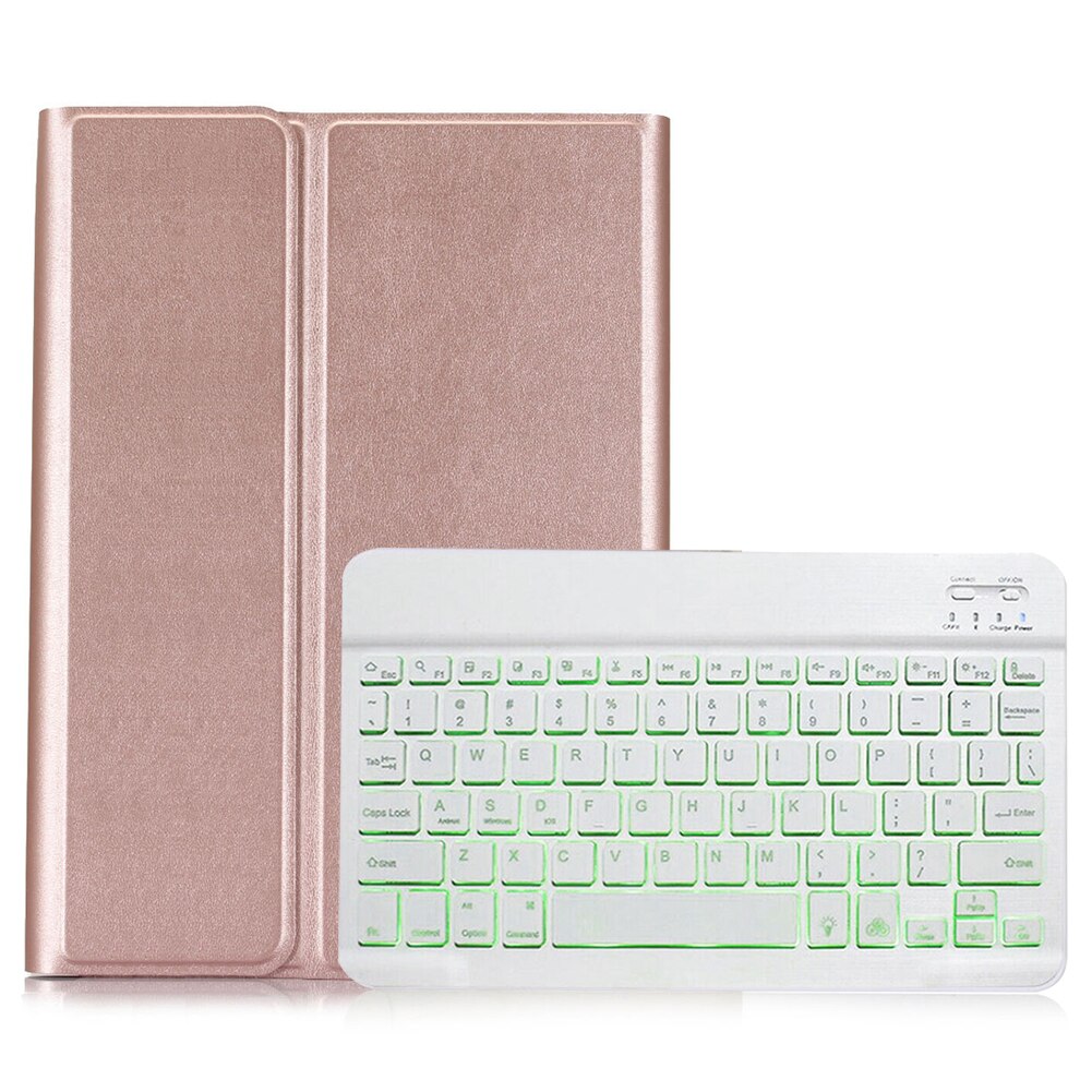 Separate Wireless Keyboard with Colorful Backlight and Long Battery Life for Lenovo Tab M10 TB-X605F 10.1in: Rose gold