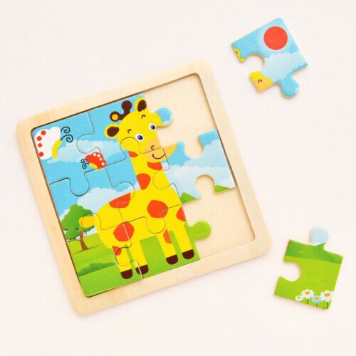 Development Baby Toys 3D Wooden Puzzle Cartoon Learning Educational Kids Toy Puzzles Baby Girl Boy Wooden Puzzle