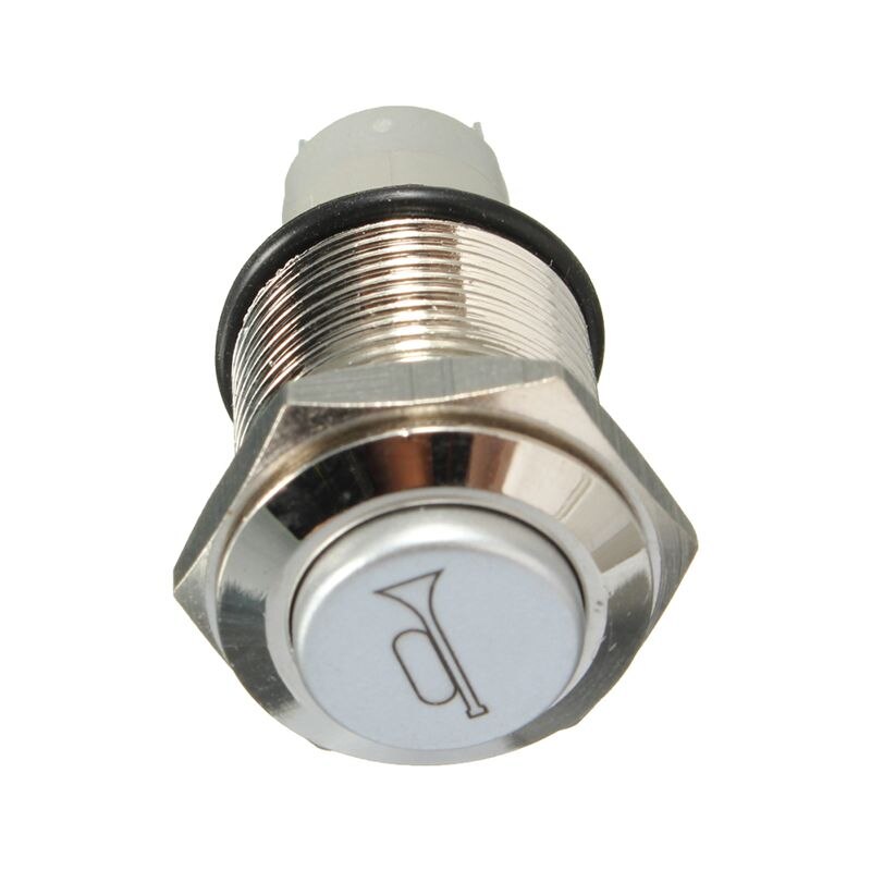 12v 16mm auto led licht momentane claxonknop roestvrij staal metaal eenvoudig te installeren schakelaar drukknoppen schakelaars classificatie 5a/250v ac: Blauw