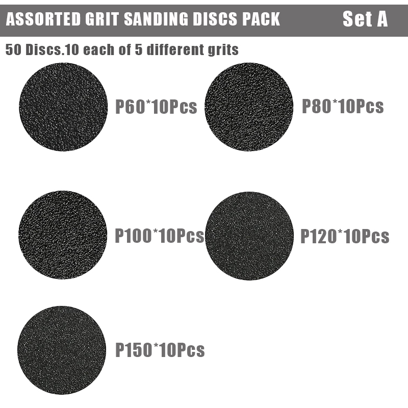 50 Pcs 3 Inch 75mm Sanding Discs Wet/Dry Hook and Loop Sandpaper Assortment 60 To 10000 Grits Abrasive Grinding Disc Polishing: Gold
