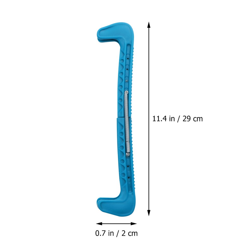 1 Pair Ice Guards Adjustable Ice Walking Guards Ice Hockey Figure Protector Covers (Lake Blue)