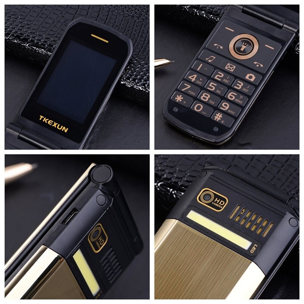 Telefone celular barato tkexun clamshell, 2.4 ", exibição de caligrafia, sos, chamada rápida, chave russa, preço barato, tocha led, aluno telefone