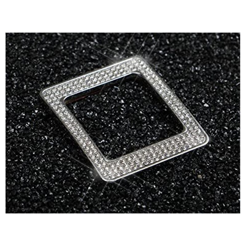 Auto Interieur Klok Rhinestone Applique Guirlande Voor Mercedes Benz Accessoires C Klasse Glc Cls (Vierkante Klok)