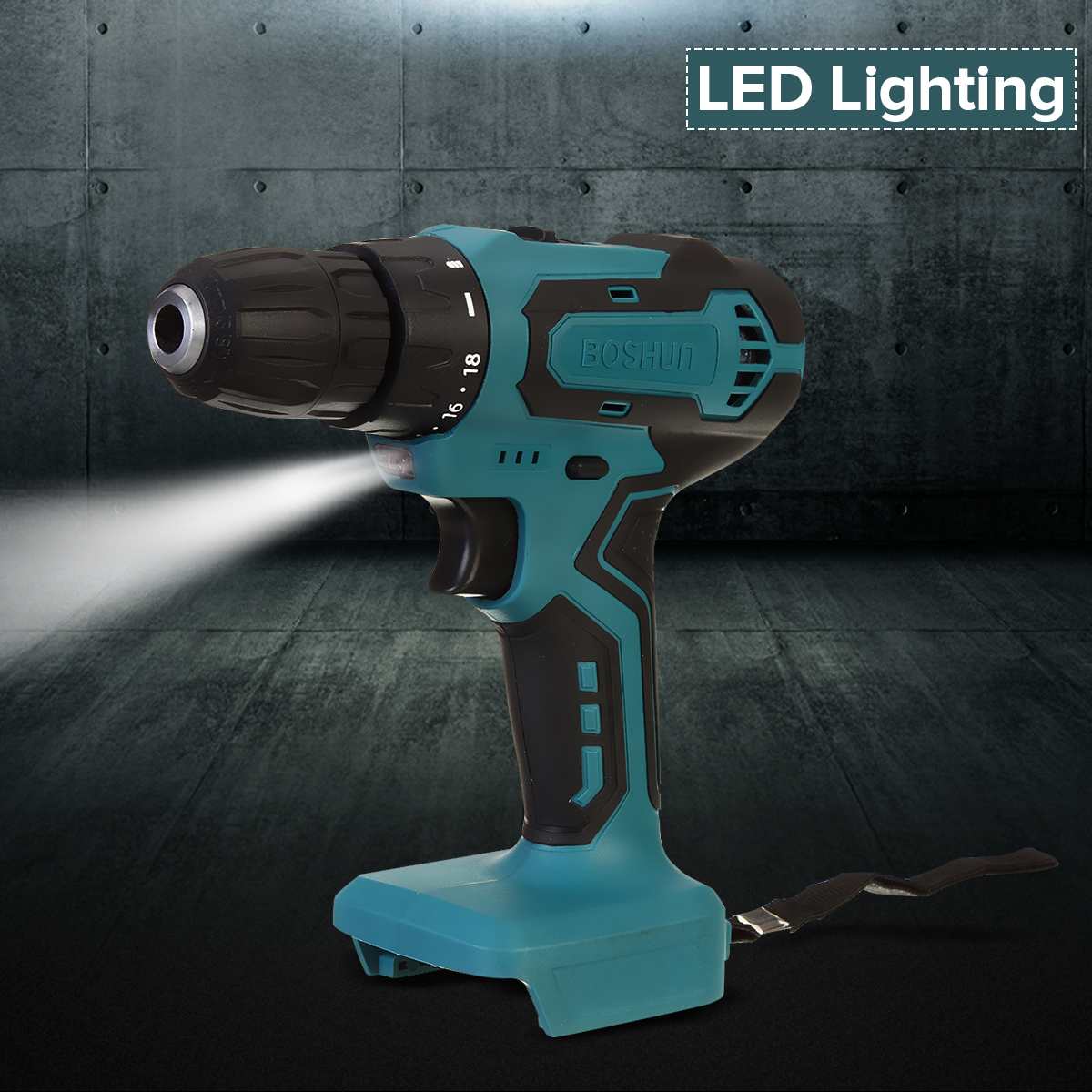 18V 21V 90Nm Cordless Brushed Electric Drill Hammer Drill Screwdriver DIY Wood Power Tool Rechargable For Makita Battery 10mm