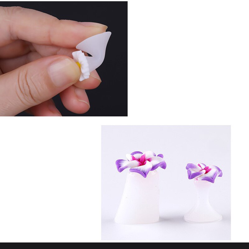 Nieuw product 8 stks/pak Siliconen Teen Separator Daisy Bloemen Ontwerpen Toe Spacers Manicure Gereedschap Soft Nail Splitter Apparaat