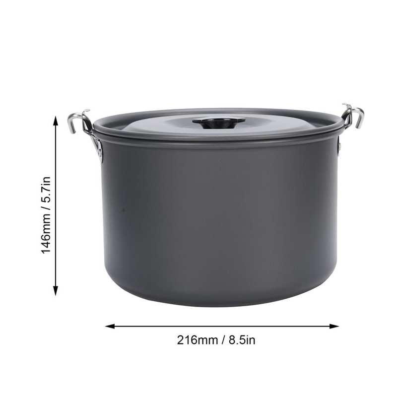 Marmite De Camping Suspendue En Alliage D'aluminium – Noir, 800 Mm, 371g – Ustensile De Cuisine Outdoor