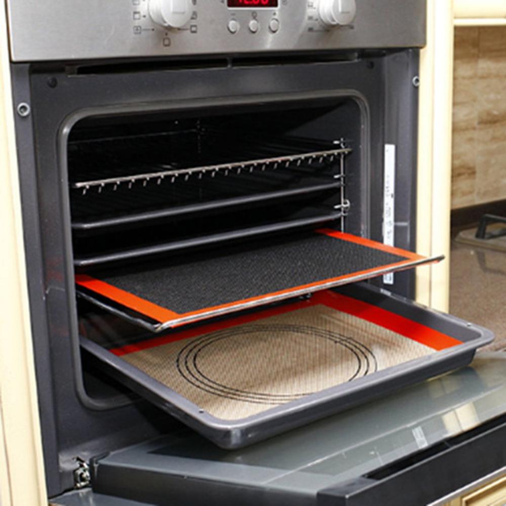 práctico, herramientas de horno doméstico para cocina, alfombrilla de silicona para hornear, lámina antiadherente para horno, revestimiento para galletas, pan, galletas