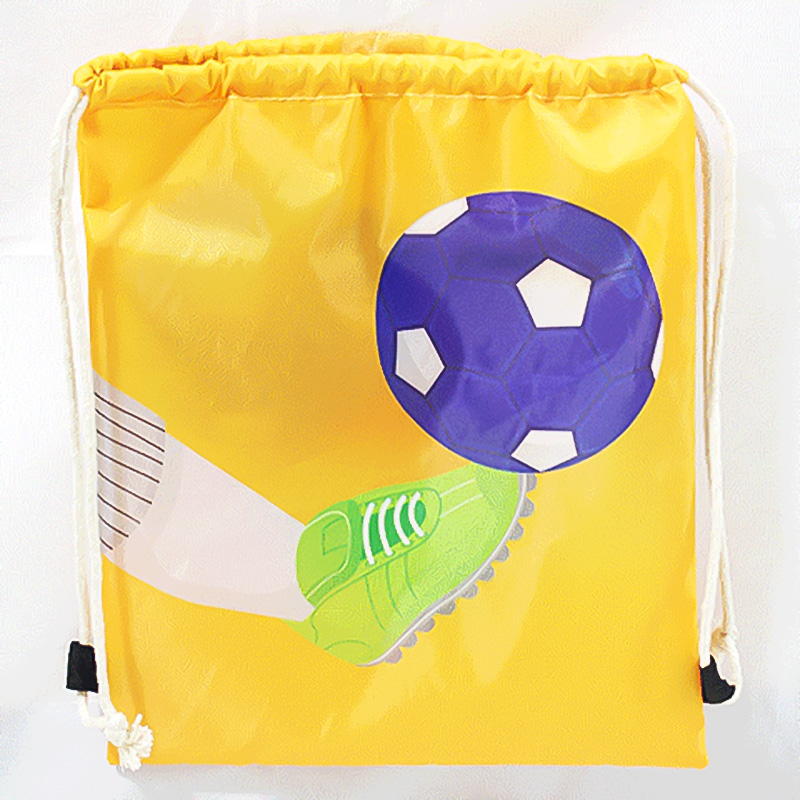 10 Stuks Voetbal Trekkoord Bundel Pocket Groen Voetbal Rugzak Polyester Mannen Schouder Reizen Opbergtas Trekkoord Zakken: 10pcs-4