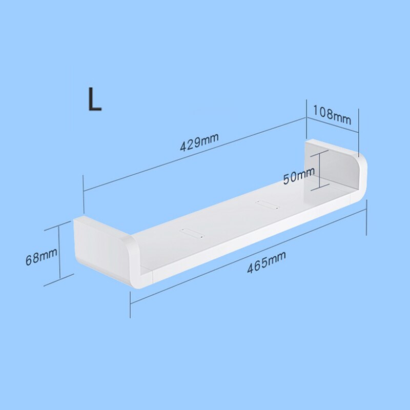 Toilethylde badeværelse opbevaring organisation vandtæt væg hylder støvtæt plast opbevaringshylde med spejl dør til badeværelse: Hylde stor