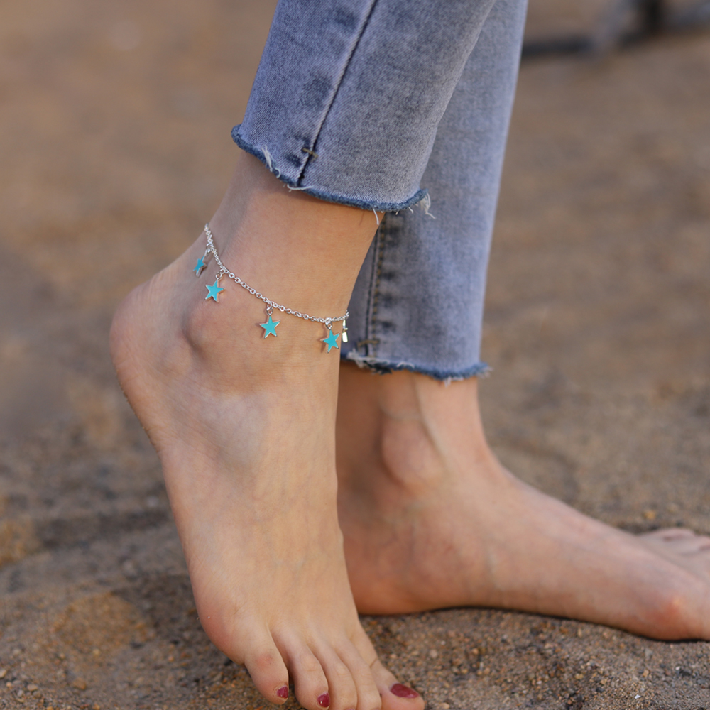 Sommer Stil Strand Fußkettchen Perlen Ankle Ketten Fuß Kette Schmuck Fußkettchen Fuß Armbänder Für Frauen: TC795