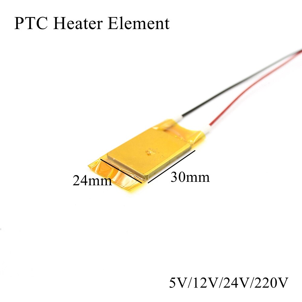 5V 12V 24V 220V PTC Heating Film Ceramic Heater Air Fan Heat Thermostat Constant Temperature Thermistor Plate Element 12 24 220