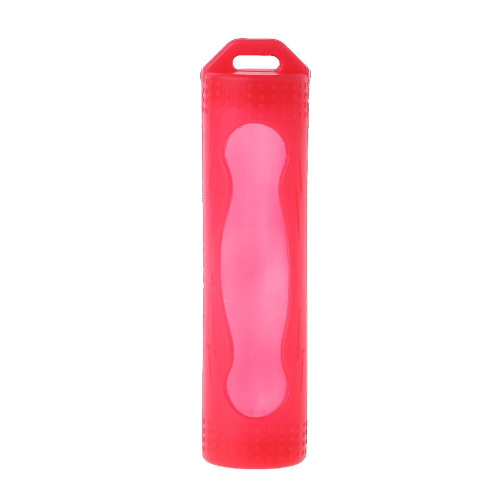 Silicone Sleeve Cover Case For 18650 Battery Protective Bag Pouch Battery Storage Box: RED
