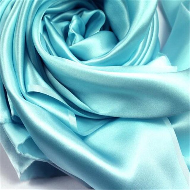 Zijde Charmeuse Satijnen Stof 19momme 44inch Glad Gevoel Organische Originele Textiel Zijde Hertogin Satijn Stof voor Dame Kleding: 6 light blue