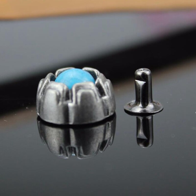 Blau Türkis künstliche Juwel Pilz nieten kappe Zucht für tasche, Hütte, schuh, kleidung, leder chocker dekoration diy handwerk zubehör