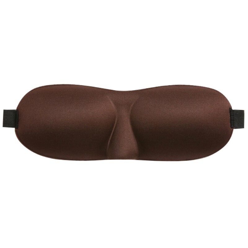 1Pcs 3D Sleep Mask Travel Eyepatch Natural Silk Sleeping Eye Mask Cover Shade Eye Patch Soft Portable Shield The Light: brown B