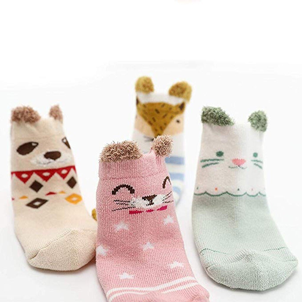 Baby Sokken Herfst Winter Sok Houden Warm Jongens Meisjes Leuke Sokken Stripped Cartoon Mode Toevallige Baby Sokken