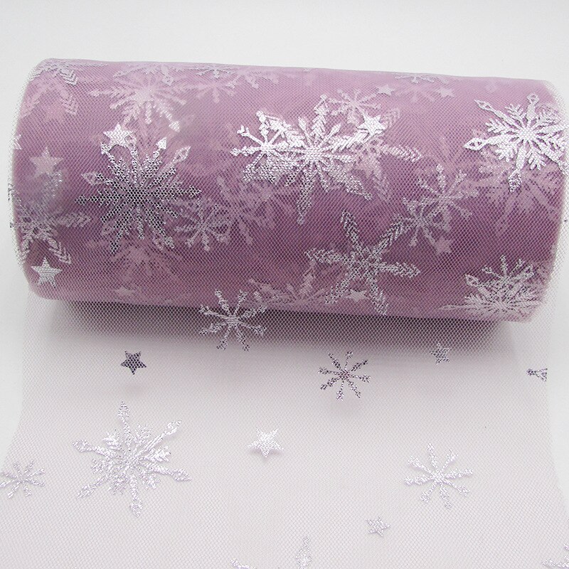 6cm*25 yards snefnug skinnende tyl ruller organza fødselsdag dekoration bryllup indretning festartikler baby shower tutu nederdel: 6- lilla
