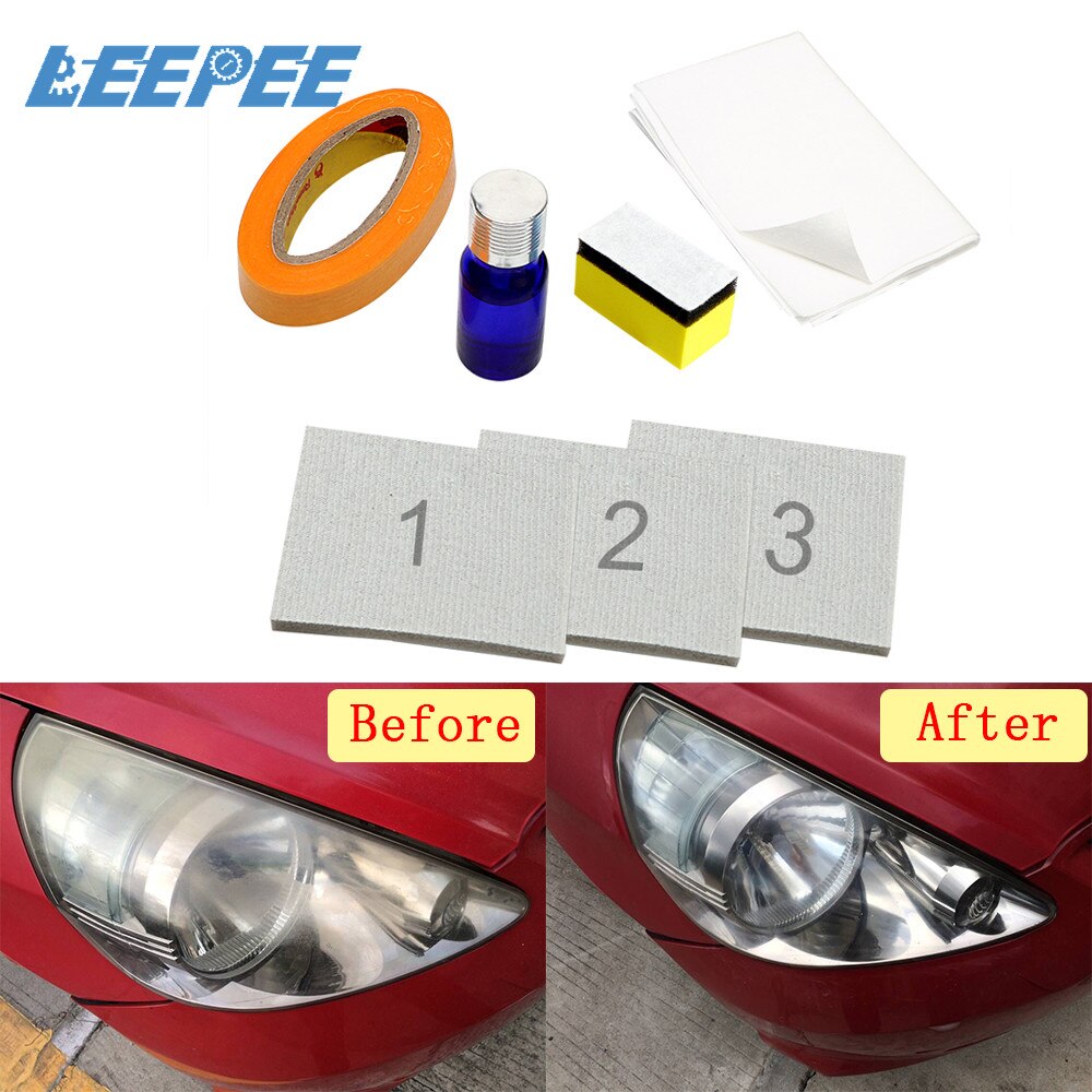 DIY Headlight Restoration Kit Headlamp Brightener Polishing Restores Clarity Anti-scratch UV protective For car headlamp lens