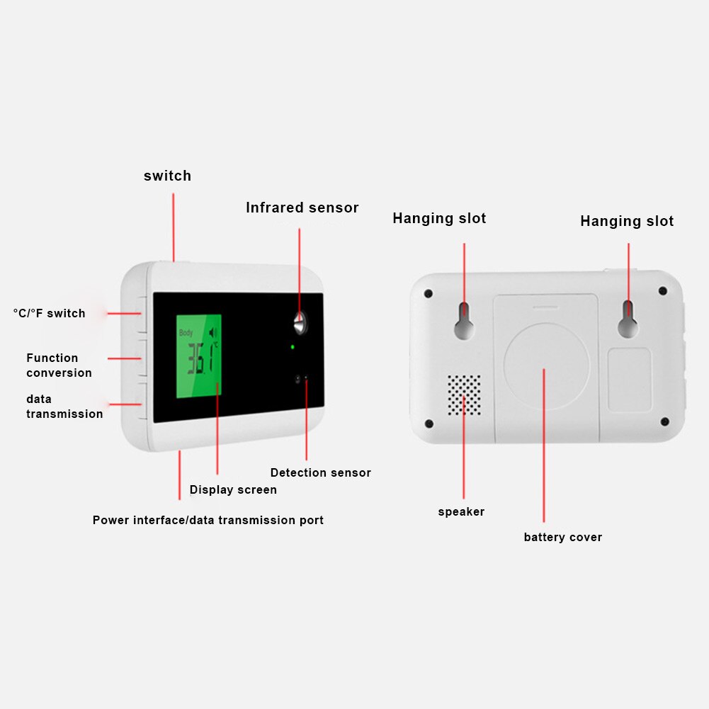 Face Recognition Temperature Measurement Access Control Machine System Infrared Body Temperature Scanner Thermometer H-