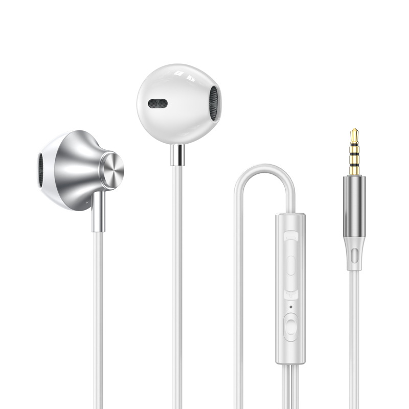 Typ C 3,5mm HIFI Stereo Verdrahtete Kopfhörer Schwere Bass in Ohr Kopfhörer Mit Mic Ohrhörer Lärm die Ermäßigung Gamer Headset für Xiaomi: WEISS