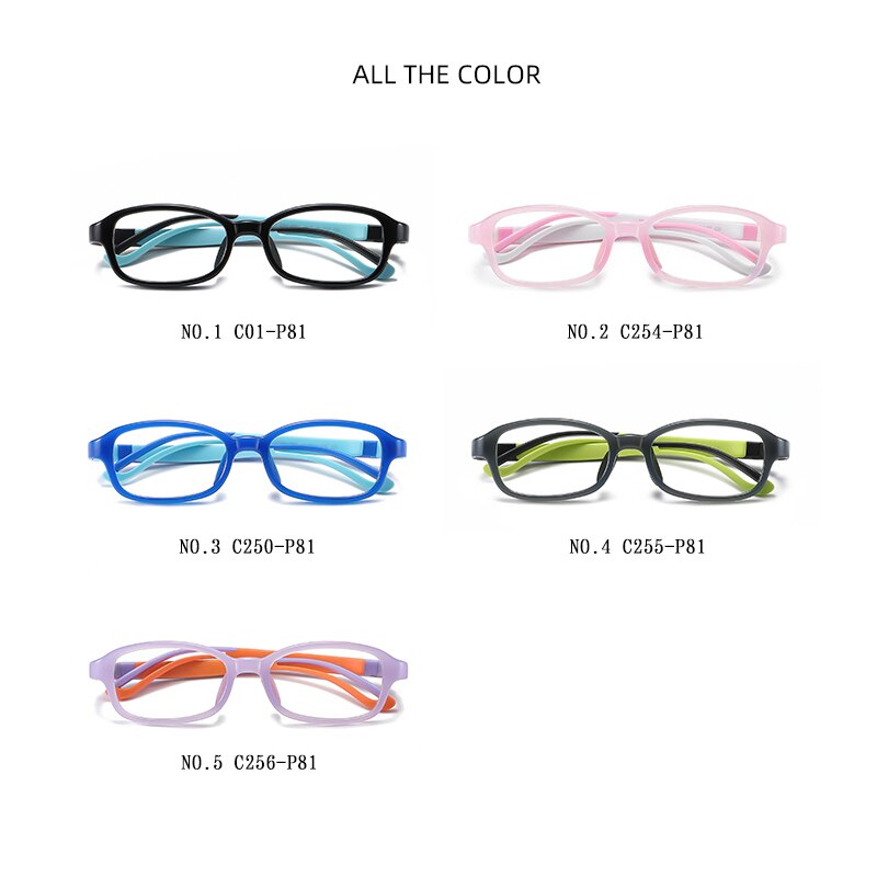 TR90 Anti Blue Light Kids square Glasses Frame Boys Girls Ultralight Optical Sepectacles For Children Computer Eyeglasses