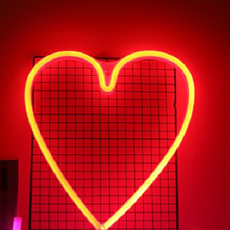 Panneau Led néon lune étoile, veilleuse, décorations pour la maison, fête de mariage, noël: C