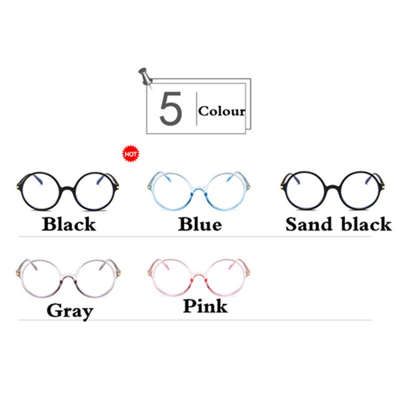Round Glasses Frame Literary Retro Flat Glasses Frame Transparent Trend Wild Men and Women Street Shooting Glasses