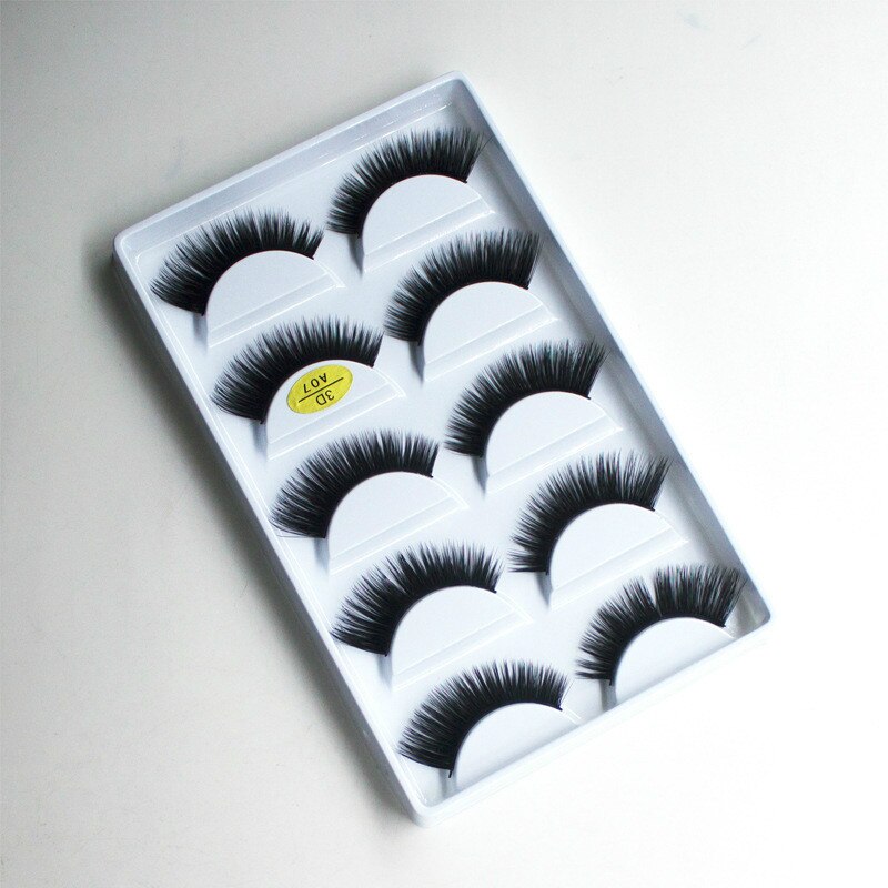 5Pairs 3D Synthetic Hair False Eyelashes Natural/Thick Long Eye Lashes Wispy Makeup Beauty Extension Tools A04: 7