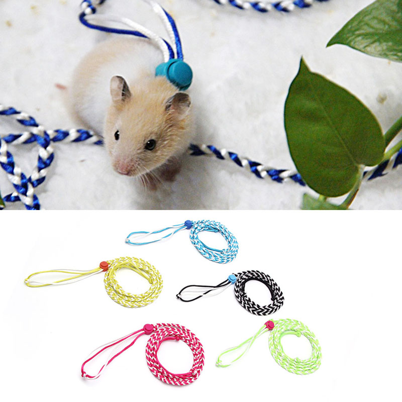 1x justerbar ilder hamster sele kæledyr mus baby kanin egern gåtov