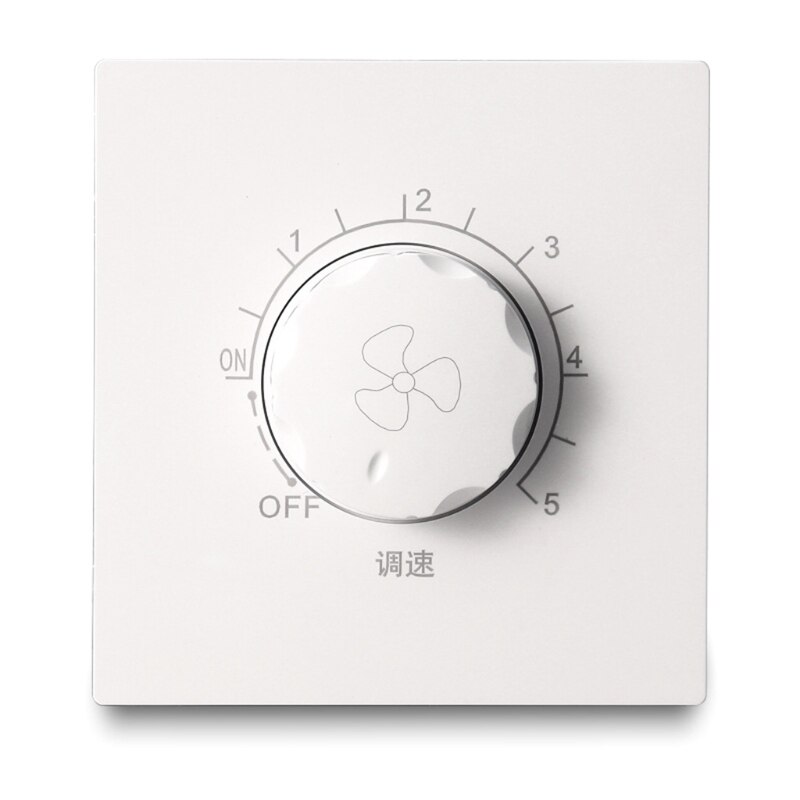Household 86 Type 220V 10A Adjustment Ceiling Fan Speed Control Switch Wall Button Switch
