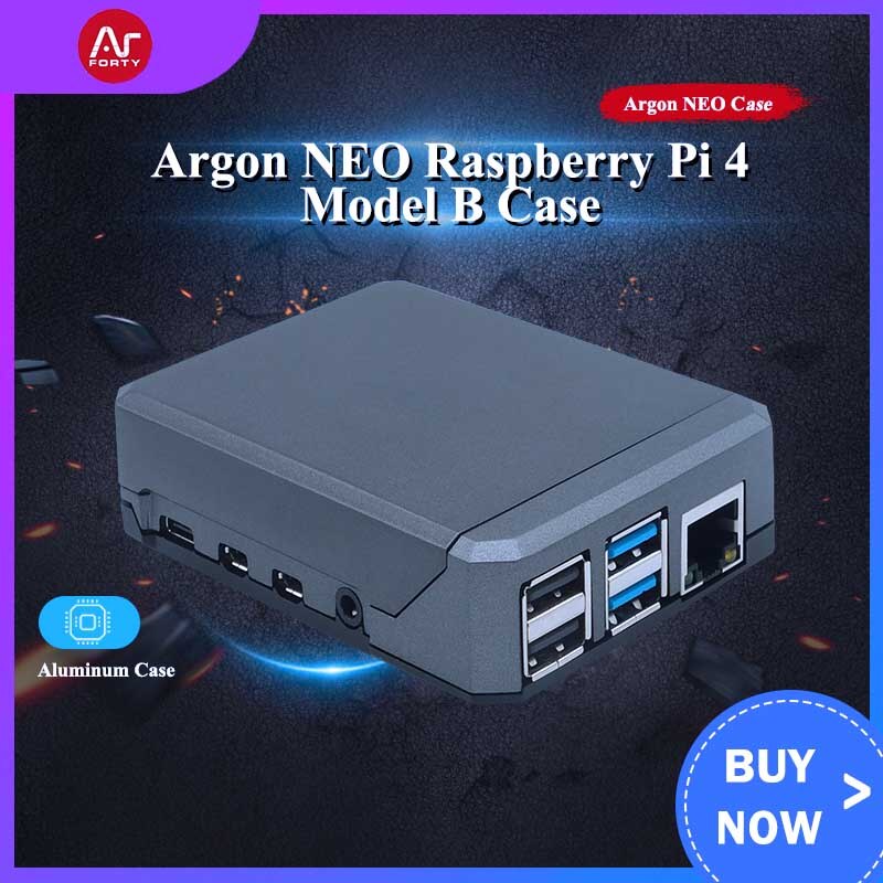 Raspberry Pi 4 Model B Case Aluminium Legering Shell Sliding Magnetische Cover Gpio Referentie Passieve Koeling Slanke Argon Neo Case