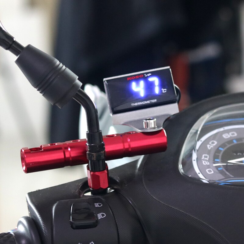 Universele LCD display elektronische horloge Motorfiets Temperatuurmeter temperatuur tafel backlight Gauge