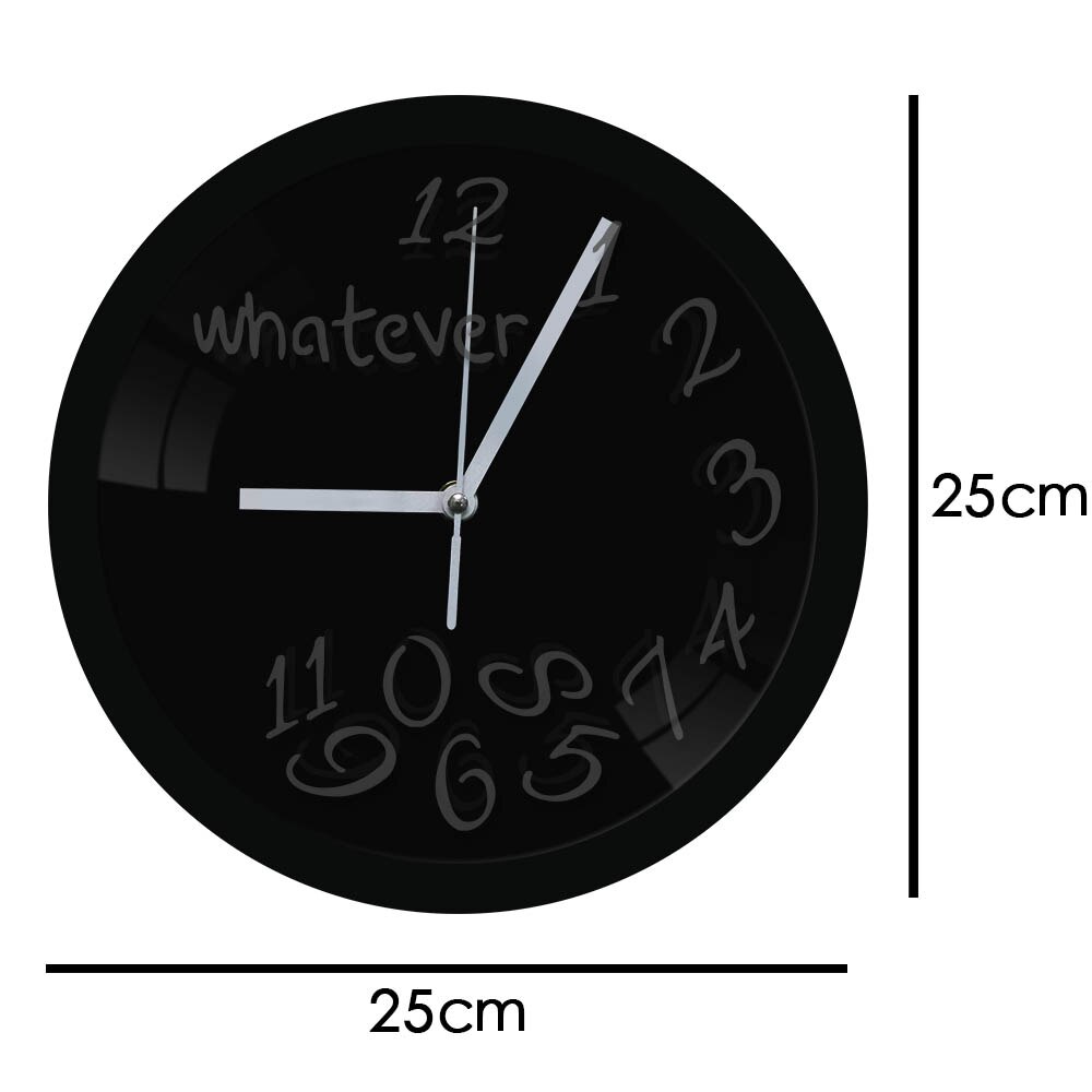 Whatever You Are Late Anyway LED Neon Wall Clock Modern Whatever LED Lighted Time Clock Vintage Illuminated Wall Clock
