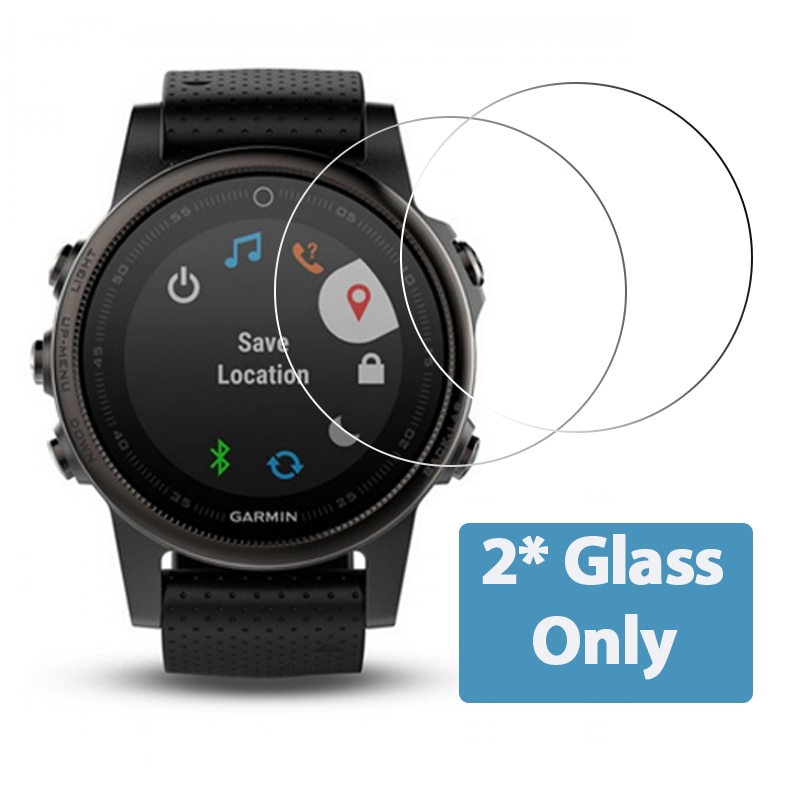 2 + 1 caso protetor de tela para garmin fenix 5 5S 5x relógio inteligente tpu macio capa protetora escudo filme vidro temperado: 2 Pcs Glass Only / Garmin fenix 5