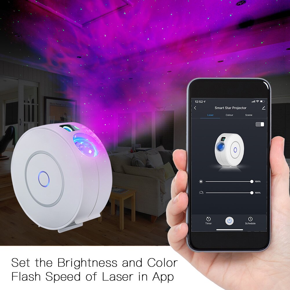 Tuya WiFi Smart Star Projector Galaxy for Party APP Control Smart Home Nebula Projector works for Google Home Alexa
