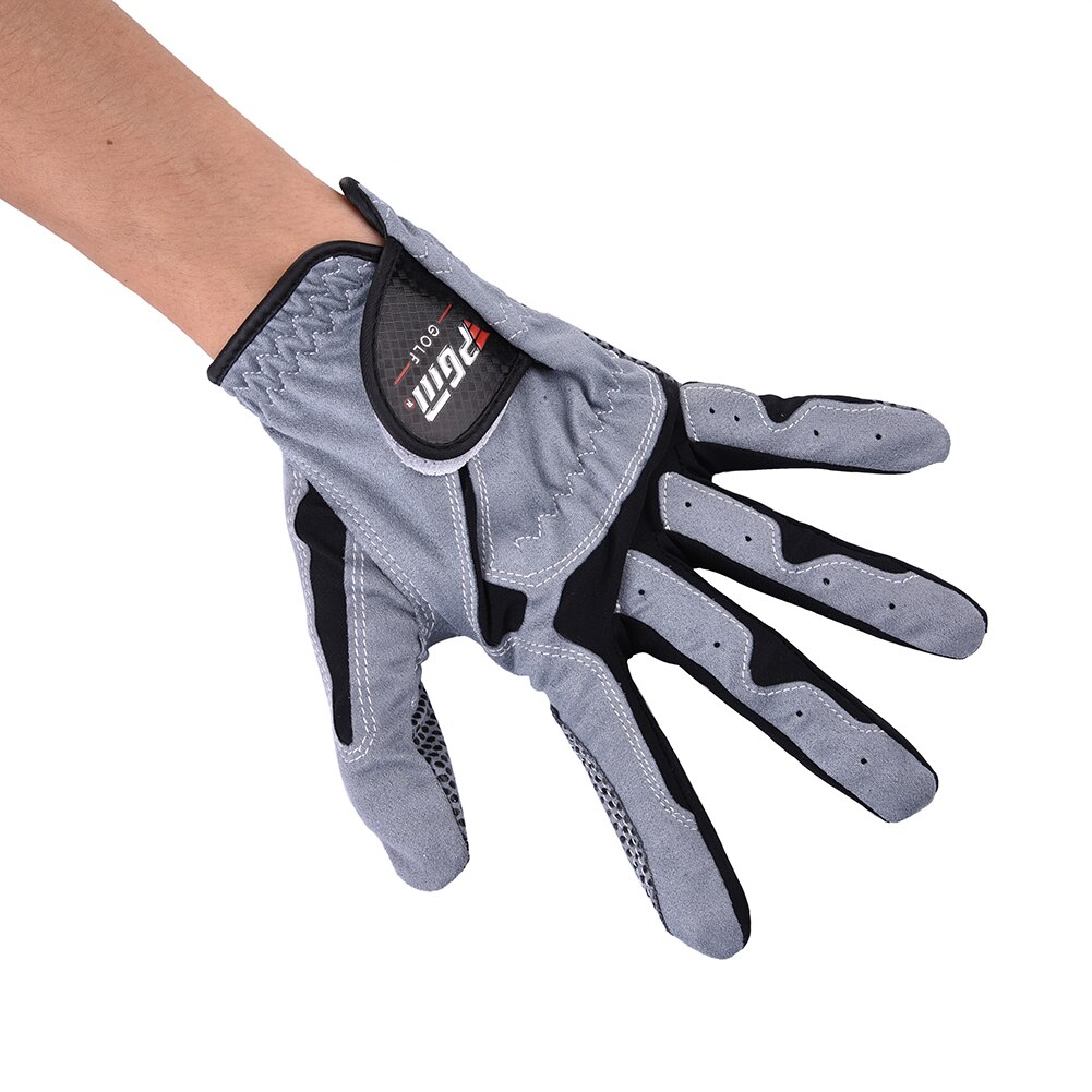 Gants de Golf homme Gant Microfibre Doux Blanc Bleu Main Gauche Anti-dérapage Antidérapant Particules Respirant Gant De Golf Directe: Gray A 23