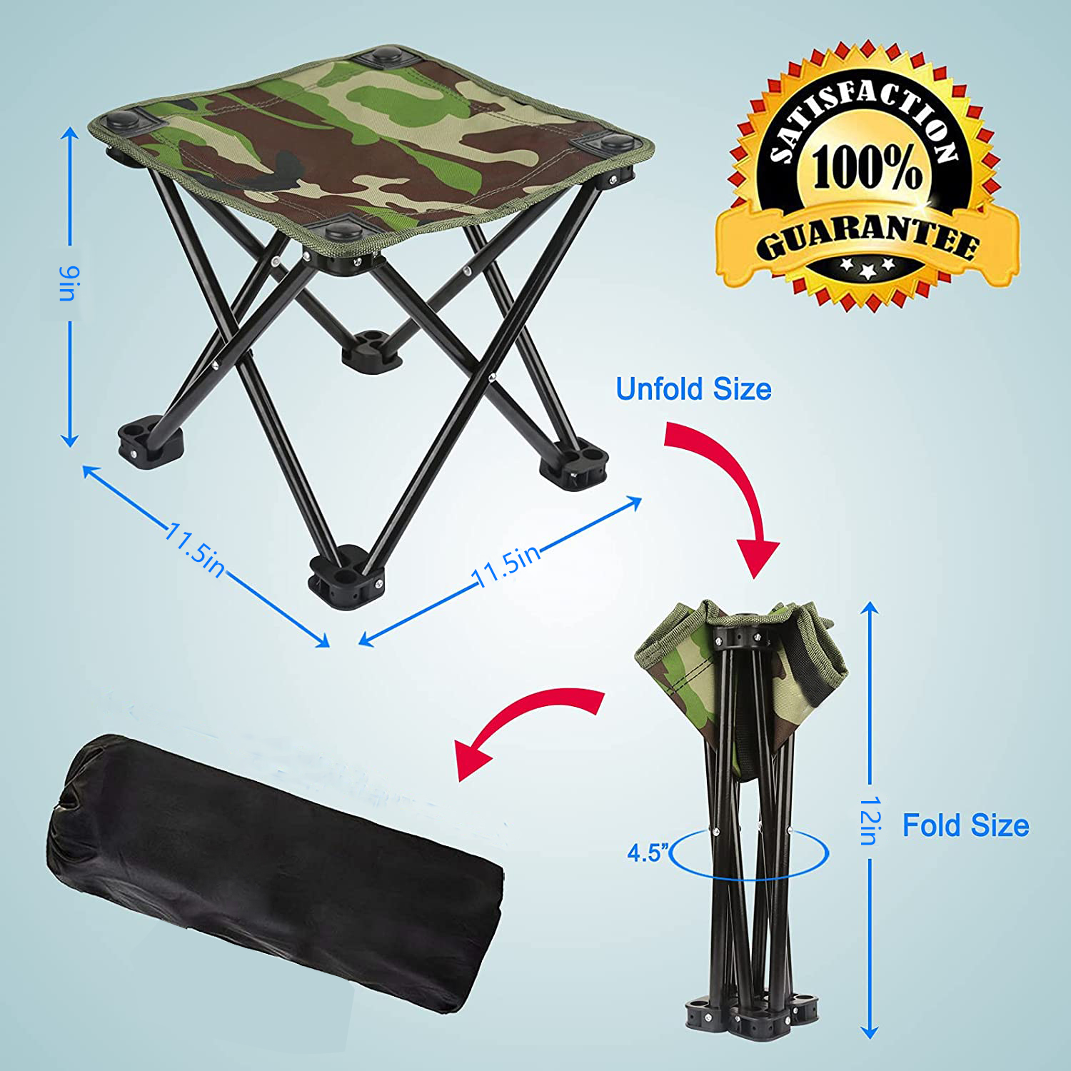 Folding Small Stool Bench Stool Portable Outdoor Mare Ultra Light Subway Train Travel Picnic Camping Fishing Chair Foldable