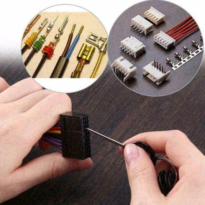 21 Uds coche eléctrico pinza de presión para cables Kit Extractor de clavijas de automoción Terminal quitar herramienta