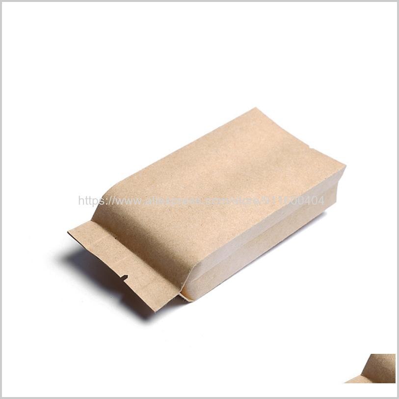 Sachets de thé en papier Kraft épais, sachets d'emballage thermoscellés, sachets de café, 50 pièces/lot