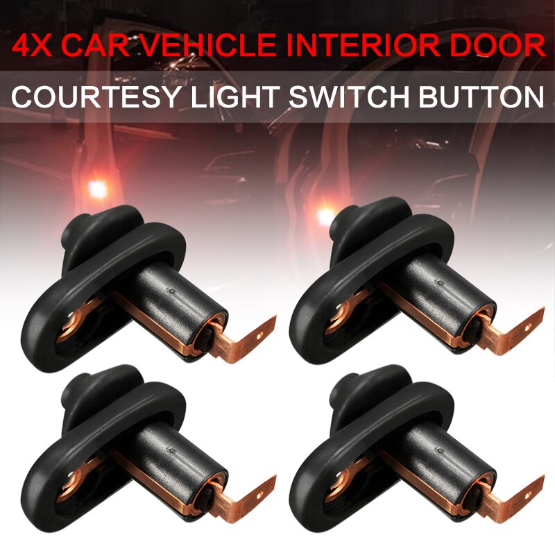 Universal Black Car Interior Door Light Lamp Switch Vehicle Button Door Light Switch Part