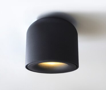 LED wall mounted downlight ceiling cob Nordic spotlights living room Corridor Home Round Scandinavian Spotlight Villa COB lamp: Black color / 7W Warm light