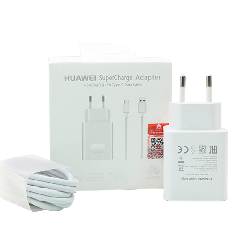 Oryginalna szybka ładowarka HUAWEI 40W 22.5W Supercharge typ C kabel do HUAWEI P30 P40 P10 P20 Pro lite Mate 9 10 Pro Mate 20 V20: 22.5W EU Cable Set