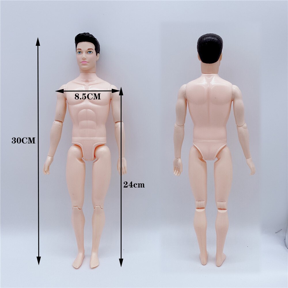 Fashionable 11.5”/30CM male doll + pregnant woman doll dress/small stroller/baby bed/children and girls toys accessories