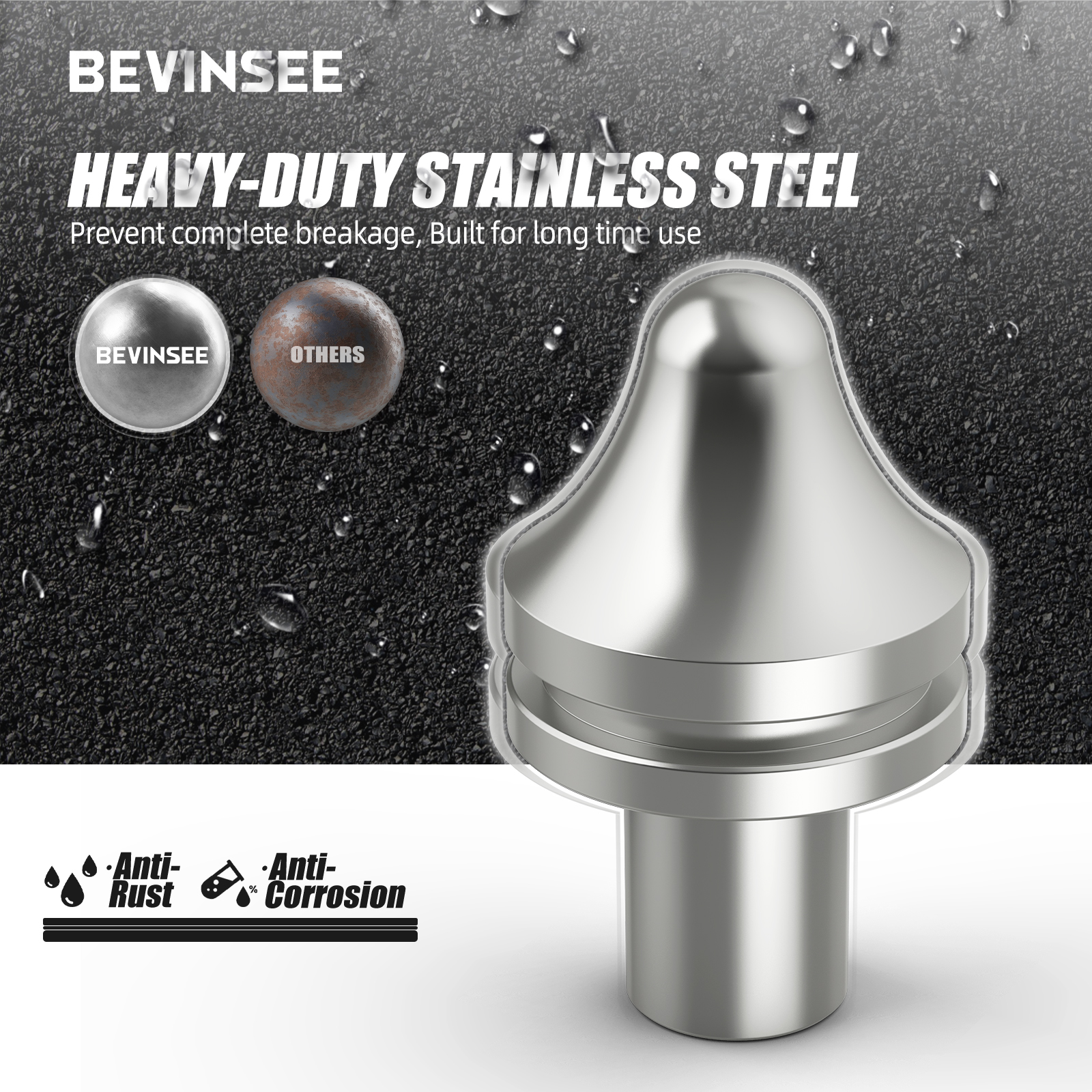 BEVINSEE pasador de embrague de horquilla inoxidable pasador de pivote de embrague para BMW E36 E46 E90 E92 E39 E60 E82 F10 F30 Z3 Z4 21511223328