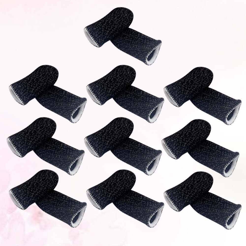 10 Pcs Praktische Vinger Mouw Screen Touch Ademend Spel Vinger Cover Elastische Vingercondoom Anti-Zweet Duim Vingers Protec