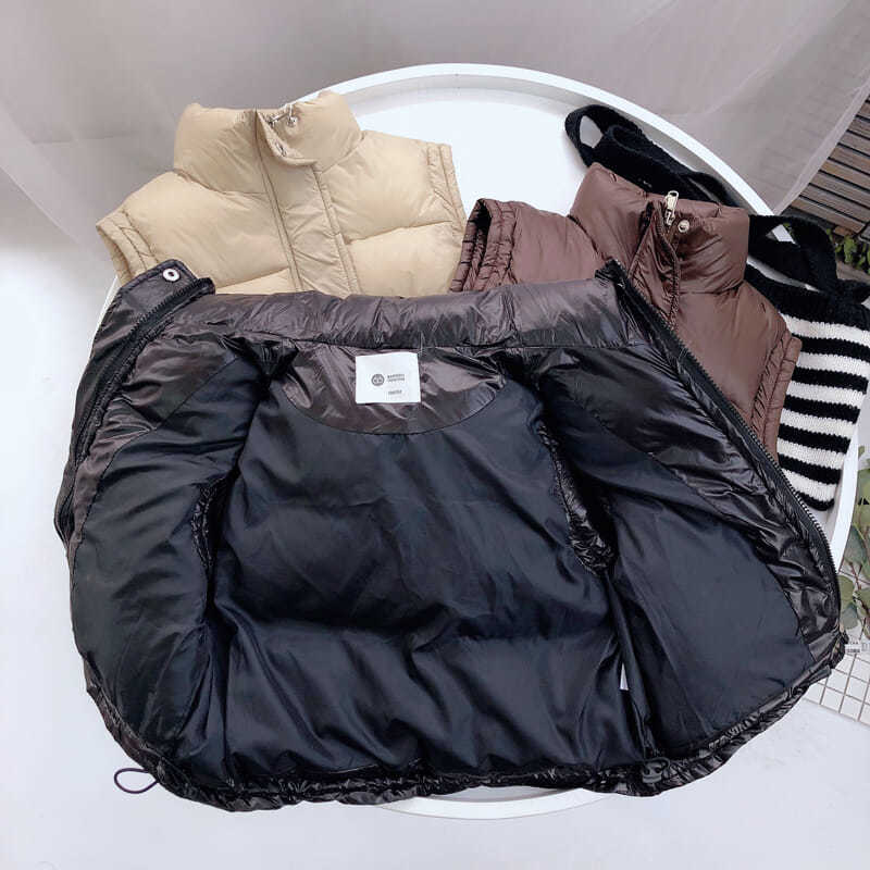 Kinderen winter trekkoord kraag dik vest jas jongens koreaanse meisjes jongens tiener jassen kinderen bovenkleding donsjas