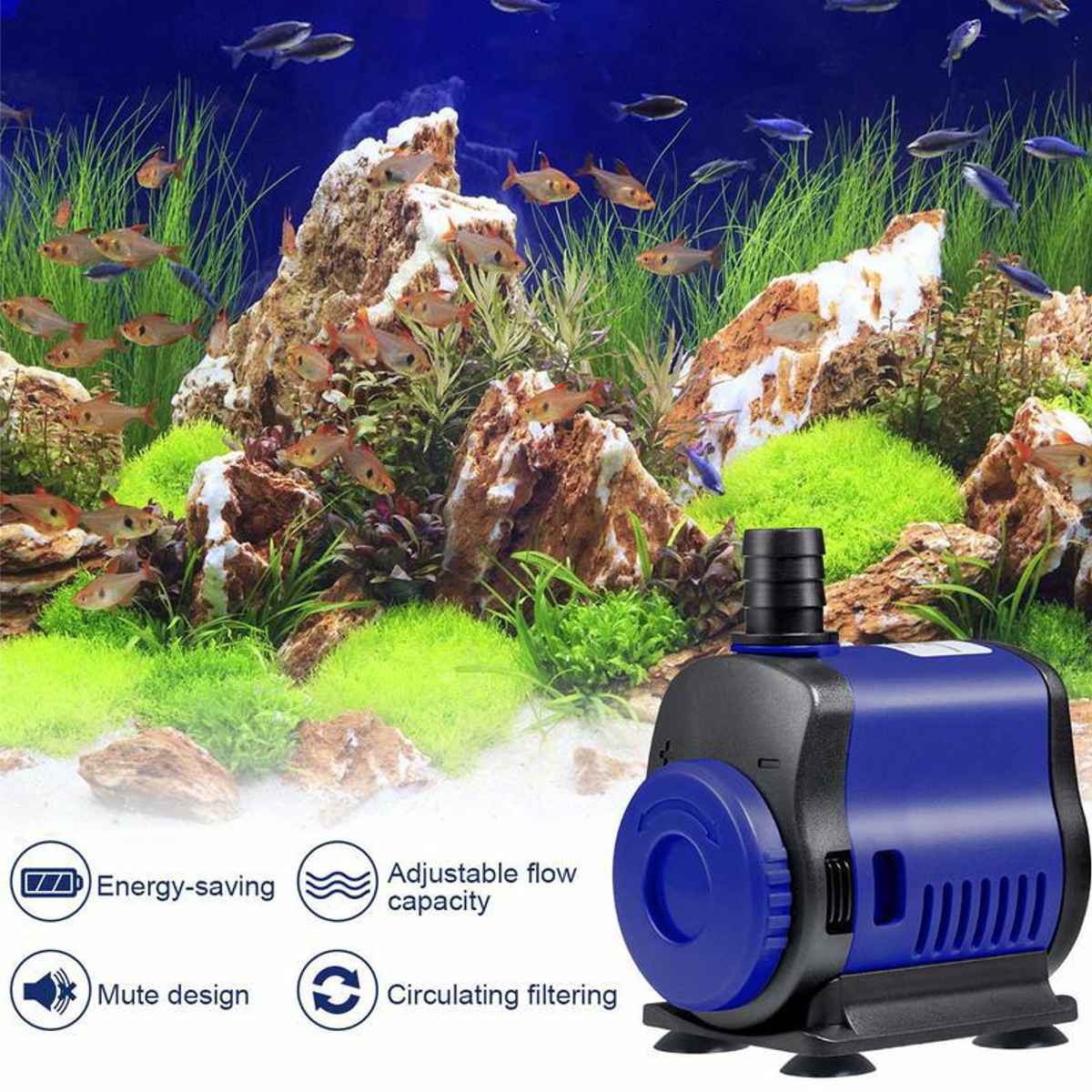 5W 14W 20W 35W 45W Ultra-Quiet Submersible Water Fountain Pump Filter Fish Pond Aquarium Water Pump Tank Fountain 220V