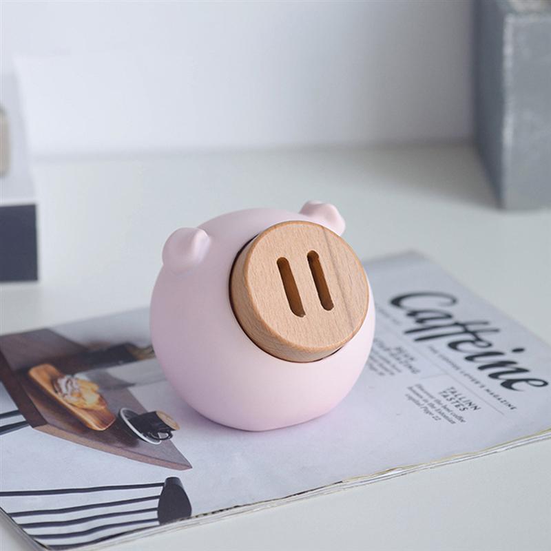 1PC Cartoon Pig Piggy Bank Saving Pot Adornment Kids Room Decor (Pink Size S)