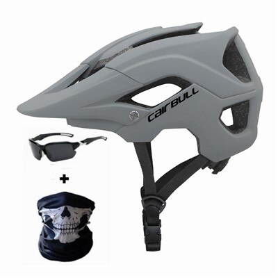 Cairbull GELÄNDE Sport Radfahren Helme Komfortabel MTB Straße Fahrrad Motorrad Helm Casco Ciclismo Fahrrad Helm mit Sonnenblende: dunkel Grau / 54-58 cm
