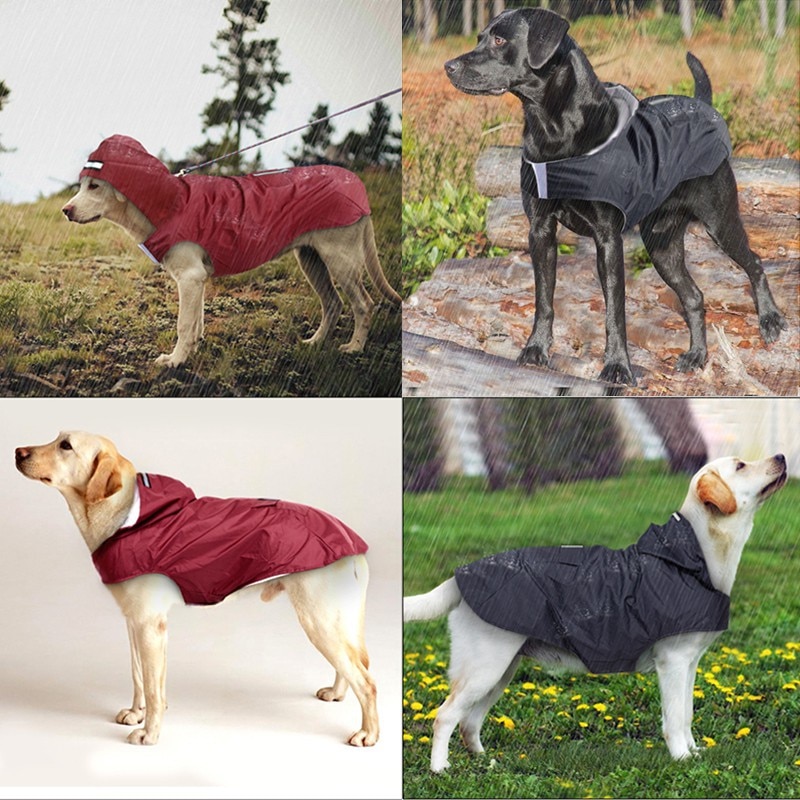 S-5XL Hond Hooded Regenjas Puppy Pet Regenjas Met Reflecterende Strepen Hond Uitloper Waterdichte Jassen Hond Kleding Levert